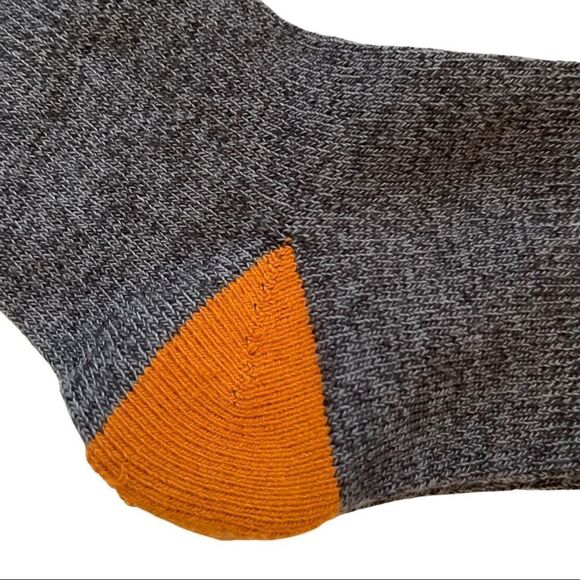 Men's Cozy Cabin Explorer Quarter Socks • Gray/Orange • NWT - Picture 5 of 5